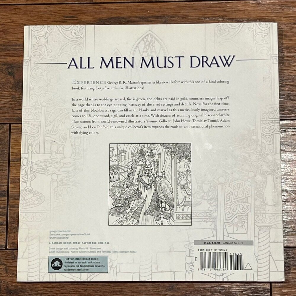 2015 The Official Game Of Thrones Coloring Book George R R Martin Clean Pages - Picture 10 of 16